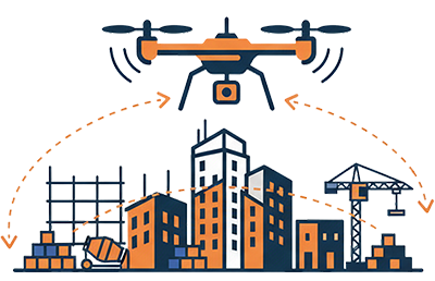 seguimiento de obra con dron españa